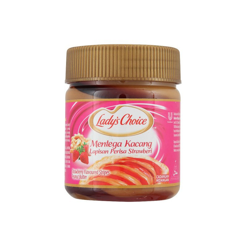 Lady's Choice Strawberry Flavoured Stripes Peanut Butter 175g