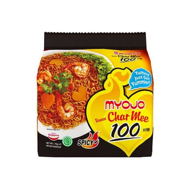 Myojo Ramen Char Mee 100 Spicy Instant Noodles 5x75g