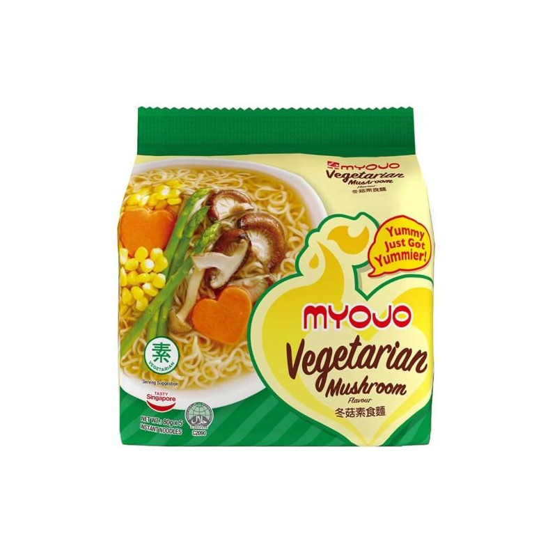 Myojo Vegetarian Flavour Instant Noodles 5x80g