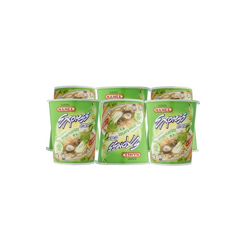 Mamee Express Cup Noodle Vegetarian Flavour 6x60g