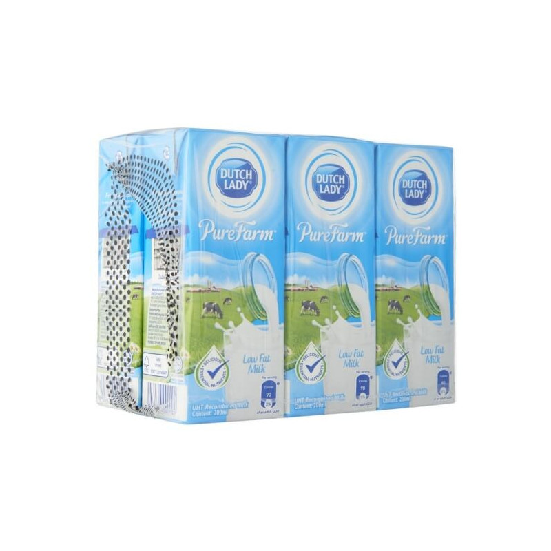 Dutch Lady UHT Low Fat Milk 6x200ml