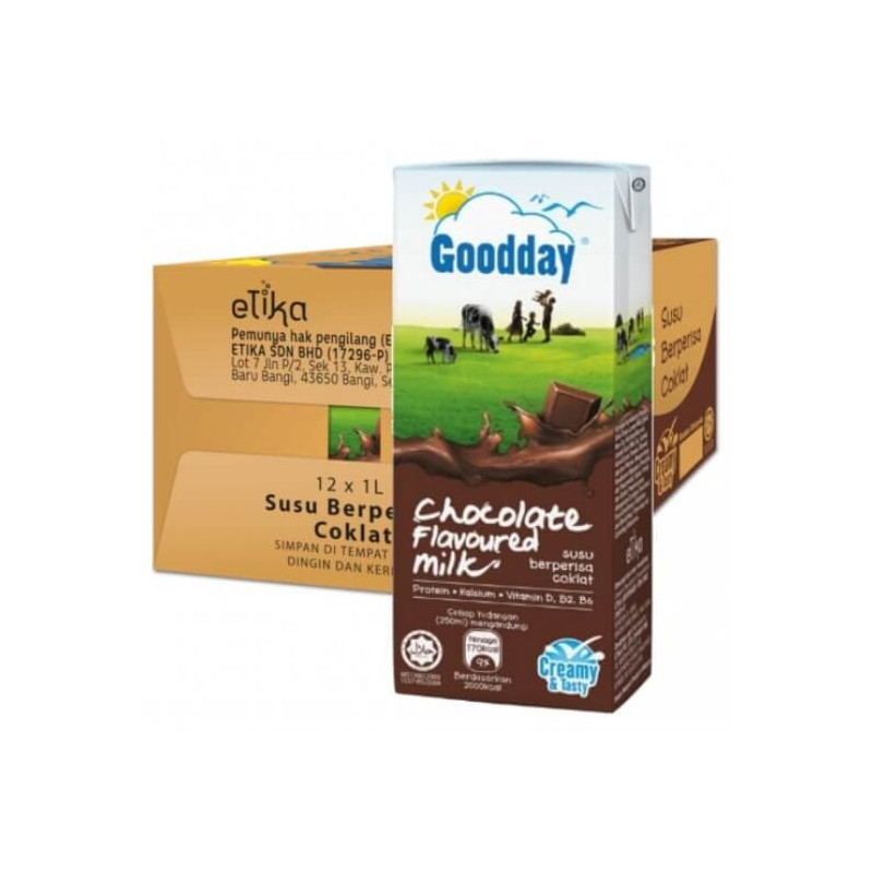 Goodday UHT Chocolate Flavoured Milk 12x1L