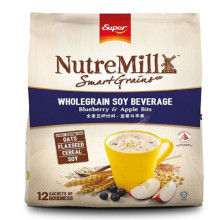 Super NutreMill WholeGrain Soy Drink - Blueberry & Apple Bits 12 x 35g
