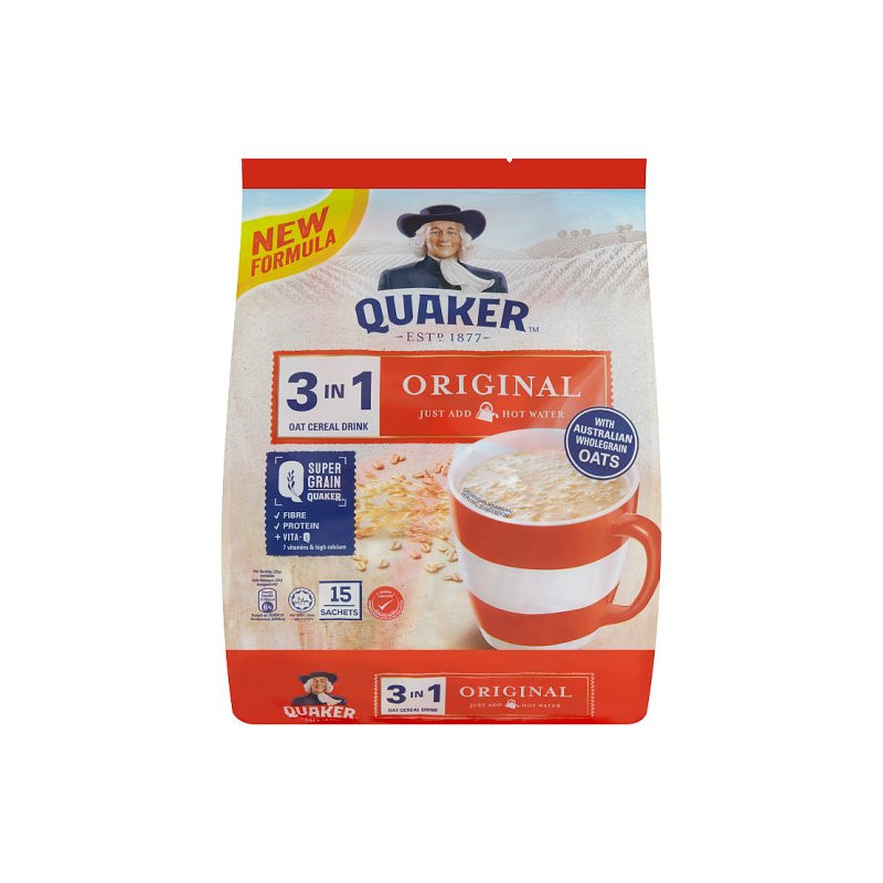 Quaker Original 3 in 1 Oat Cereal Drink 15s x 28g