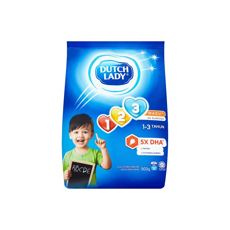 Dutch Lady Milk Powder Gum 123 Honey 600g