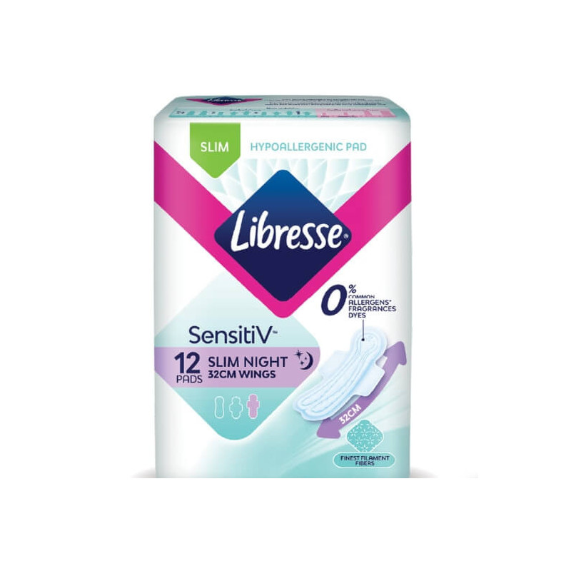 Libresse SensitiV Night Wing 12s