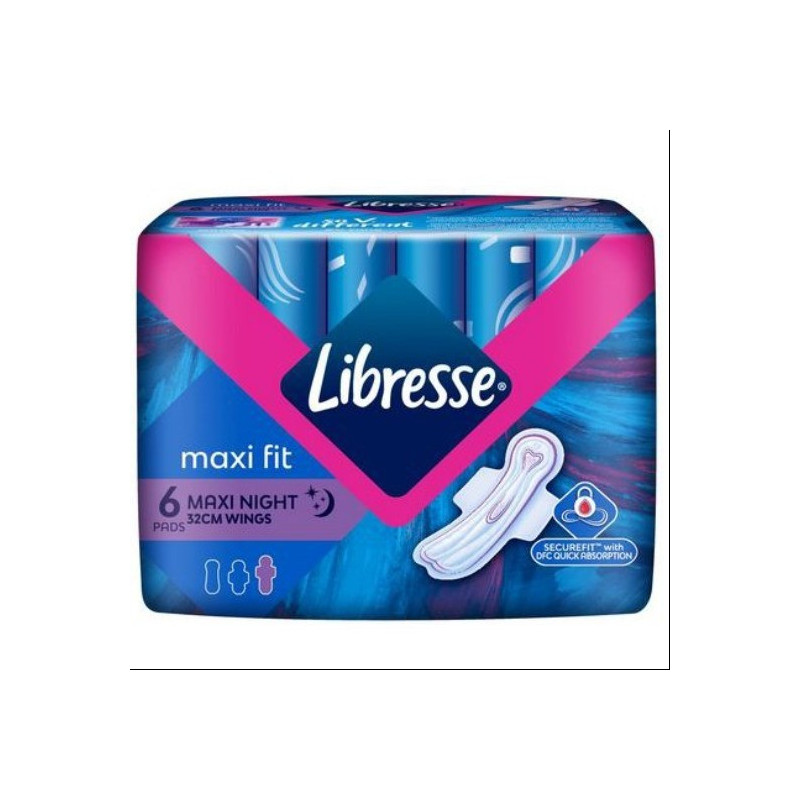 Libresse Maxi Night Extra Long & Wide Fit 32cm 6s