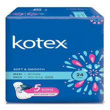 Kotex Soft & Smooth Maxi Non Wing 24cm 20s