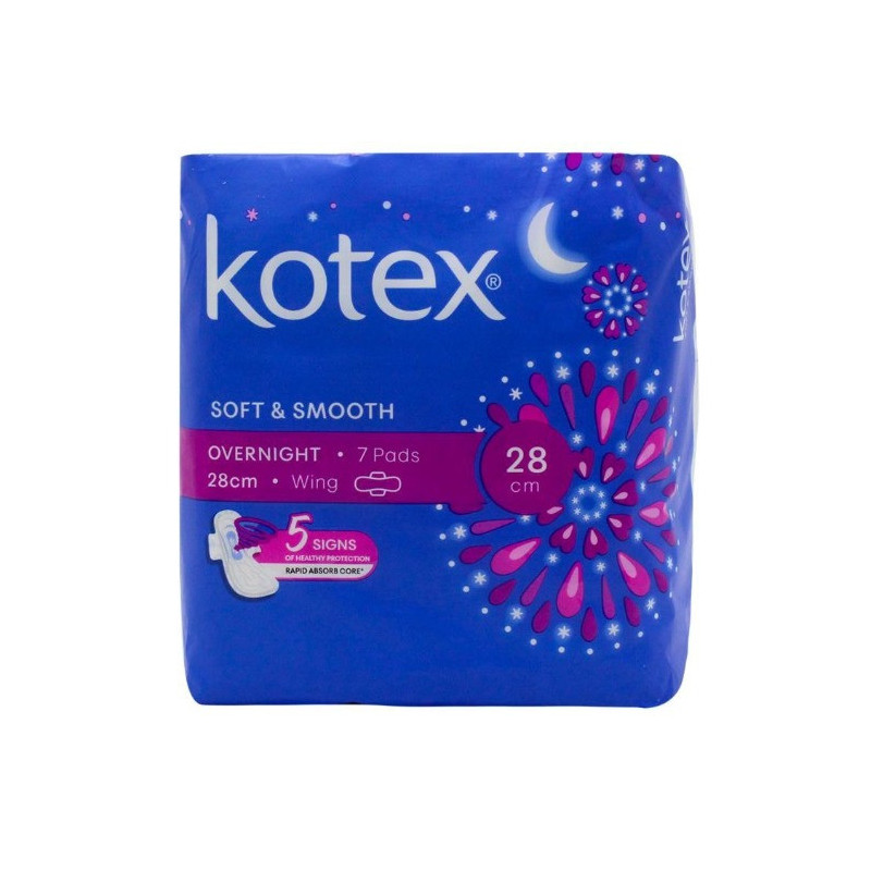 Kotex Soft & Smooth Maxi Night Wing 28cm 7s