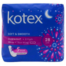 Kotex Soft & Smooth Maxi Night Non Wing 28cm 8s