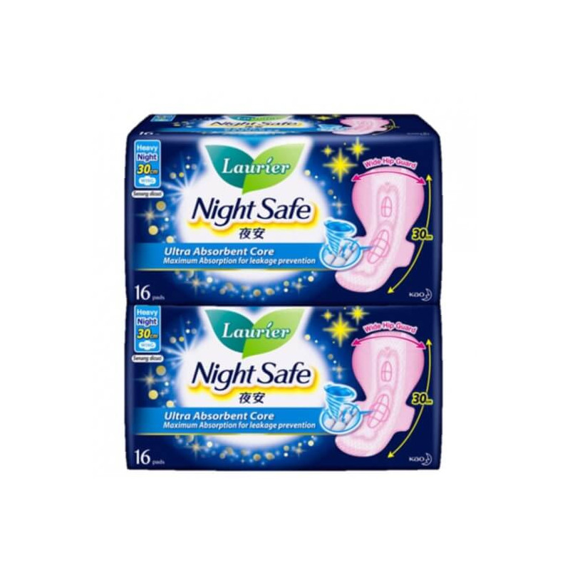 Laurie'r Night Safe Wing 30cm 16s x 2 Pack