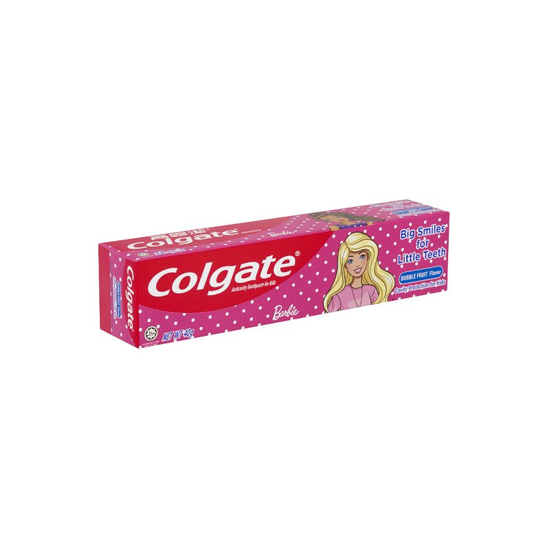 Colgate Barbie Bubble Fruit Flavor Toothpaste for Kids 40g