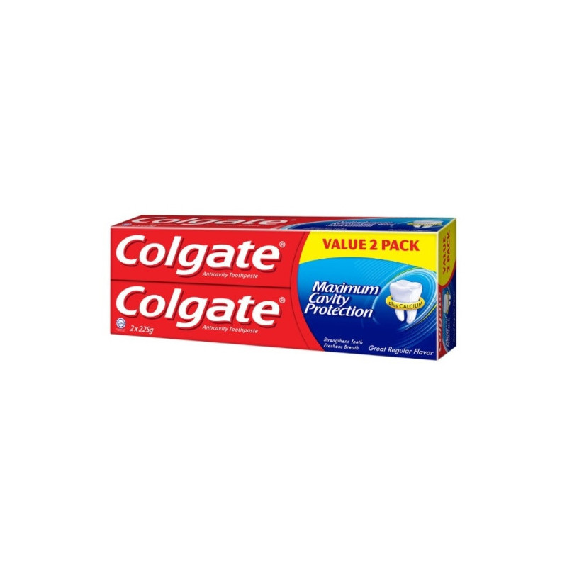 Colgate Great Regular Flavor Toothpaste 225g x 2 Free Bowl