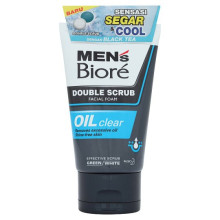 Biore Mens Oil Creal Double Scrub Facial Foam 100g