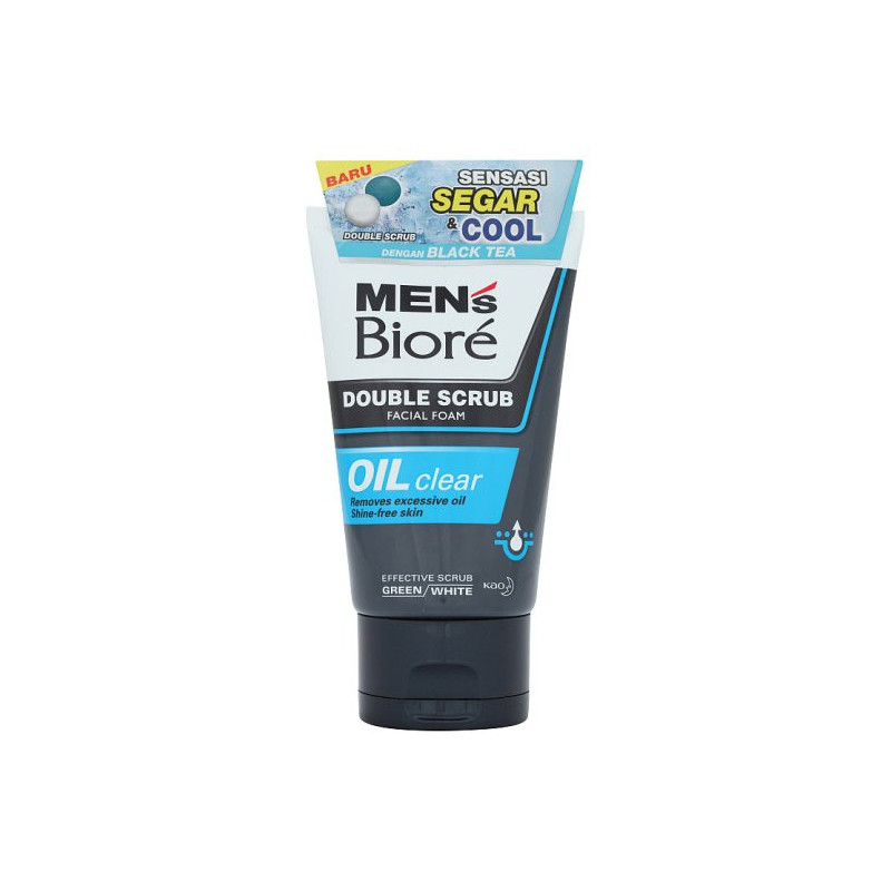 Biore Mens Oil Creal Double Scrub Facial Foam 100g