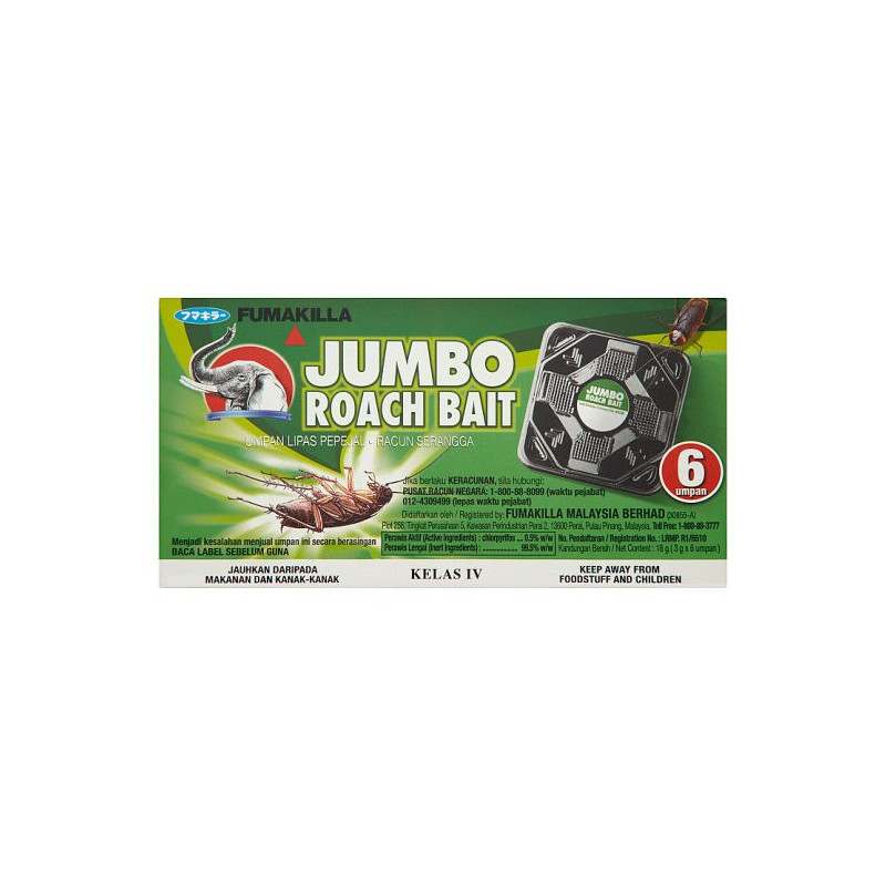 Fumakilla Jumbo Roach Bait 6 x 3g (18g)