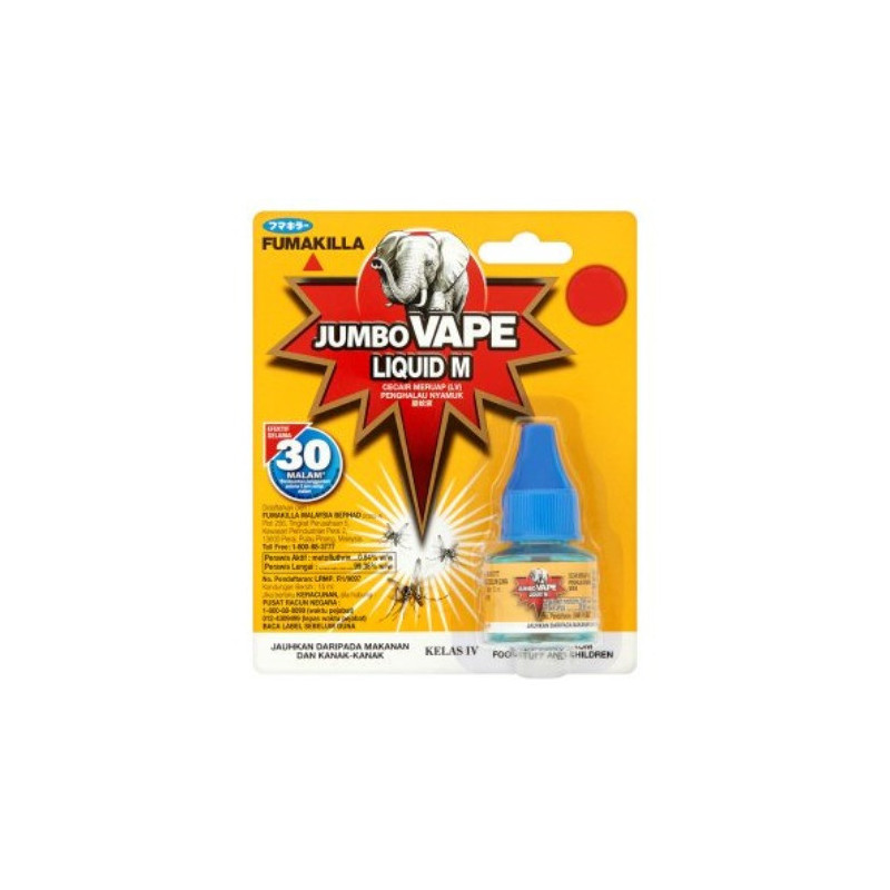 Fumakilla Jumbo Vape Liquid M 30 Nights Refill 15ml