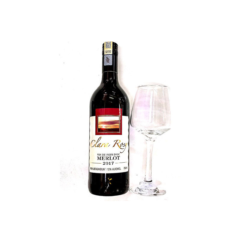 Merlot Red Wine 750ml Free Glass