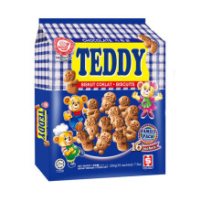 Hup Seng Chocolate Teddy Biscuit 224g 16Sachets