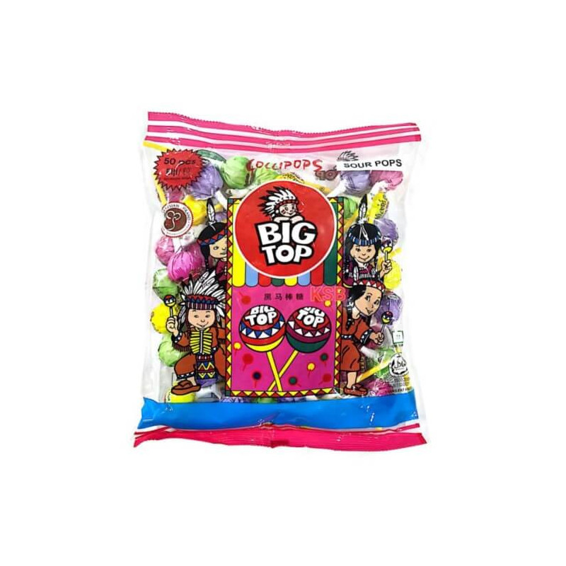 Big Top Lollipop Sour 18x60s