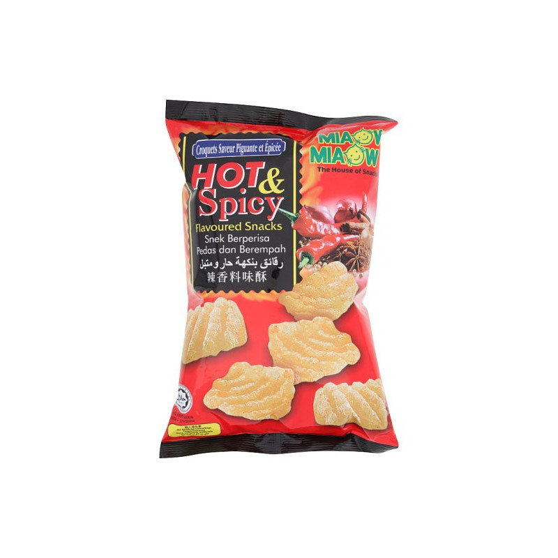 Miaow Miaow Hot & Spicy Flavoured Snacks 60g