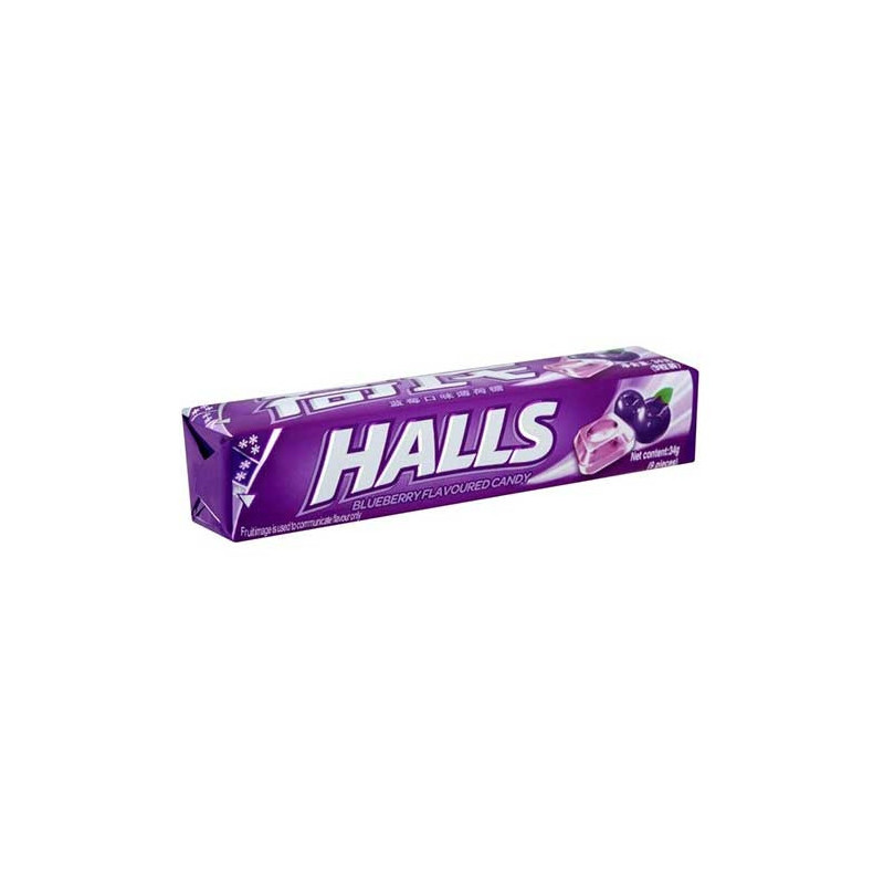 Halls Blue Berry Mint Flavour Candy 34g