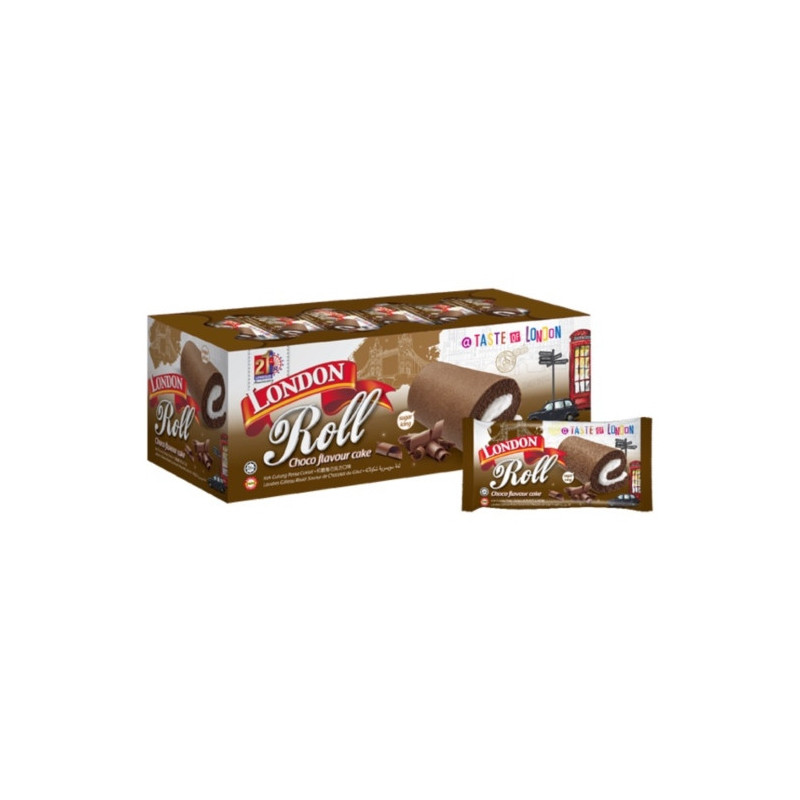 London Swiss Roll Cake- Chocolate 24x20g