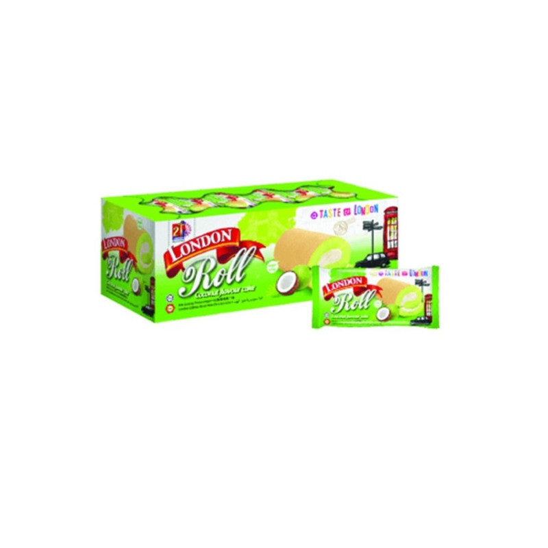 London Swiss Roll Cake- Coconut 24x20g