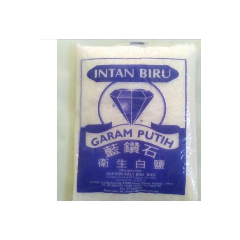Intan Biru Garam Putih 500g